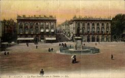 Nancy - La Place Stanislas vers le Theatre - CPA 
