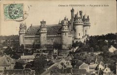 Pierrefonds CPA das Schloss gesehen vom Felsen