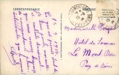 CPA Auvergne the tooth of the Marsh or jump of the virgin (legend of Chambon)