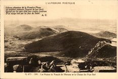 CPA Auvergne ruins of the Mercury temple and the chain of Southern Puys