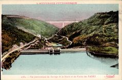 CPA Auvergne Viaduct of Insipid (133m) Panoramic View of the stopping of Sioule