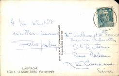 The Mount Gilds CPA View rock of Cuzeau Cacadogne Ferrand Sancy Cliergue Capucin