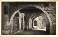 Villefranche on sea CPA the street of the vaults