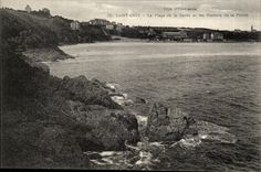 CPA Saint werfen der Strand des Schutzes und der Felsen des Punktes