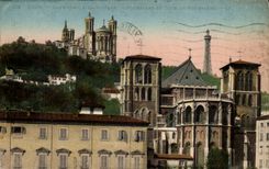 Lyon CPA Fourviere and the tower of Fourviere