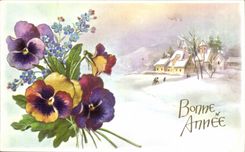 CPA Fantasy Happy New Year Flowers