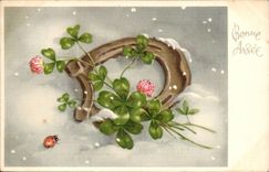 CPA Fantasy Happy New Year Horseshoe Trefles