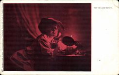 CPA Fantasy The village Beautiful Woman