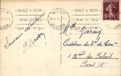 Vichy CPA the park Allee flowered