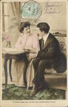 Fantaisie - couple - n'est il pas mon aimee bien preferable encore - CPA 
