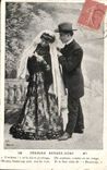 Fantaisie - Couple - Premier Rendez Vous - il m'aime ? - CPA 