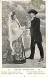 Fantaisie - Couple - Premier Rendez Vous - Un bruit de pas l'amant arrive - CPA 