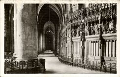 interior Chartres CPA of the cathedral the deambulatoire