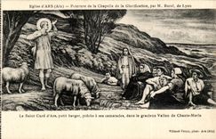 CPA Eglise of ars Peinture D ela vault of the glorification by Borel of Lyon the saint cleans arc Vallon Sings Blackbird