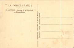 interior Chartres CPA of the cathedral the deambulatoire