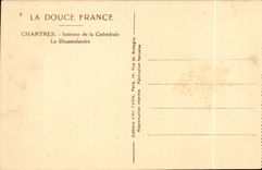 Interior Chartres CPA of the cathedral the deambulatoire