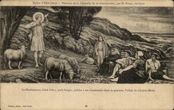 Church of Ars CPA Peinture of the vault of the glorification happy Cure of Ars small shepherd preaches Vallon Blackbird