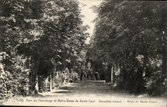 CPA Parc du pelerinage de Notre DAme du Sacre Coeur Issoudun Allee du sacre coeur