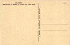 Lourdes CPA the monument of the Cambric diocese per Jules Dechin