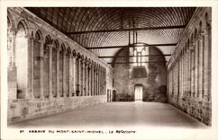 Abbey of Mont Saint Michel CPA the refectory
