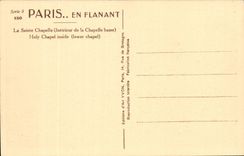 Paris CPA La sainte chapelle 