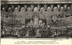 Interior Lyon CPA of the Mosaic basilica ND of fourviere of the proclamation of the dogma Design in 1854