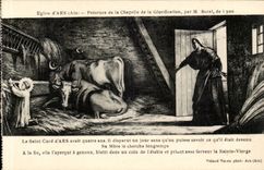 Church of ars CPA Painting of the vault of the glorification by Borel Sainte Virgin (cow)