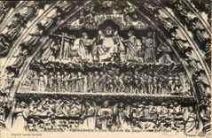 Amiens CPA Cathedral scenes of the last judgment