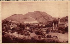 Lourdes CPA the basilica and the strong castle