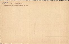 Lourdes CPA the basilica and the strong castle