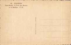 Lourdes Holy CPA Michel the cross of Breton and the basilica