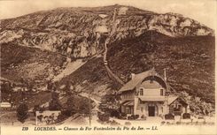 Lourdes CPA Funicular Railroad of the peak D ejer