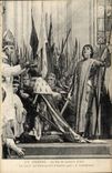 Orleans CPA the life of Jeanne of arc the sacring of Cahrles VII has Reims (by Lenepveu)
