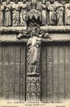 Amiens CPA Cathedral Virgin Meriona Porch golden