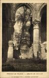 Institute of France Abbey of Chaalis CPA the cahpelle one (sight through the ruins)