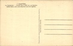 Chartres CPA the northern cathedral Gate Sainte Anne Saint Jean Baptiste with his lamb