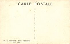 North Africa Mosque CPA interior Court (photo Sougez)