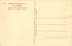 Rouen CPA Places Jeanne market of arc on its roughing-hew (Maxime Real del Sarte)