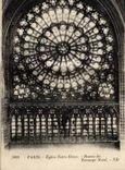 Paris CPA Eglise Notre Dame Rosace du transept Nord