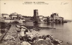 Gesims von Esterel CPA Napouli das Schloss und der Strand