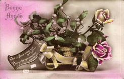 CPA Fantasy Flowers Happy New Year