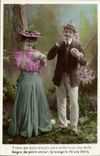 CPA Fantaisie Couple A ceux que nous aimons nous enverrons ces oeufs gages de notre amour messagers de nos voeux