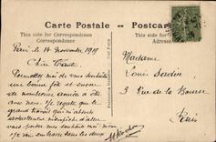 CPA BRoDEE Fantasy (rare) Flowers Good festival