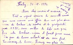 CPA Fantasy Child and toboggan Happy New Year