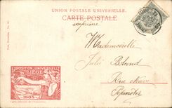 Belgium Belgie Liege CPA Fair universal of Liege the 1905 Gardens (central dresser restoring)