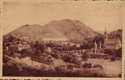 Lourdes CPA the basilica and the strong castle