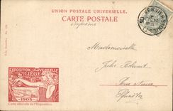 Belgium Belgie Liege CPA Fair universal of Liege 1905 Pont de Fragnee
