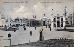 Belgium Belgie Liege CPA Fair universal of Liege CPA gardens in front of the palate of the festivals