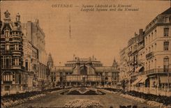 Belgium Belgie CPA Ostend Public garden Leopold and Kursaal