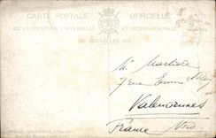 Belgie Belgium Brussels CPA Fair of 1910 German Section